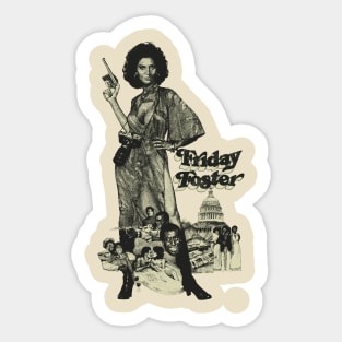 Pam Grier Friday foster Sticker